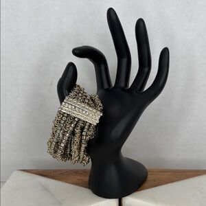 Vintage Estate Chunky Gold Beaded Bracelet Lot C48